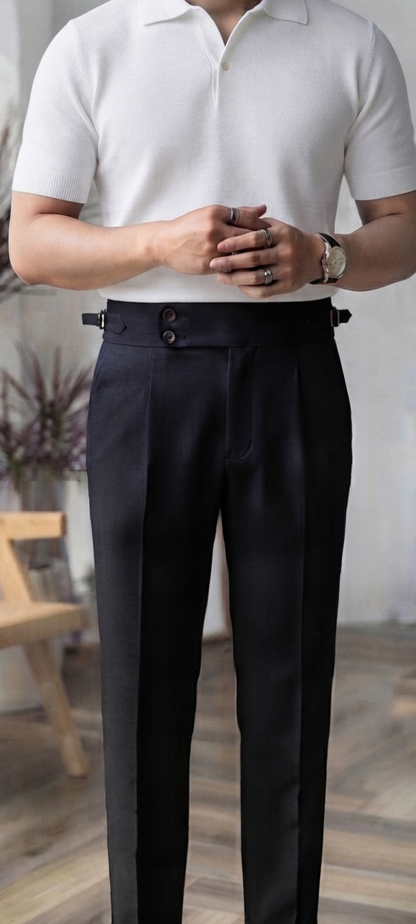 ZAYNOR ITALIAN BLACK GURKHA PANT