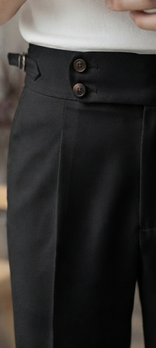 ZAYNOR ITALIAN BLACK GURKHA PANT