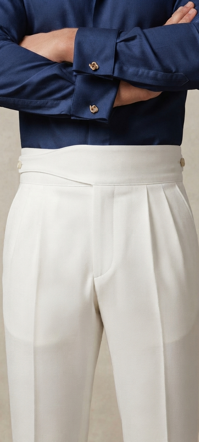 ZAYNOR WHITE GURKHA PANT