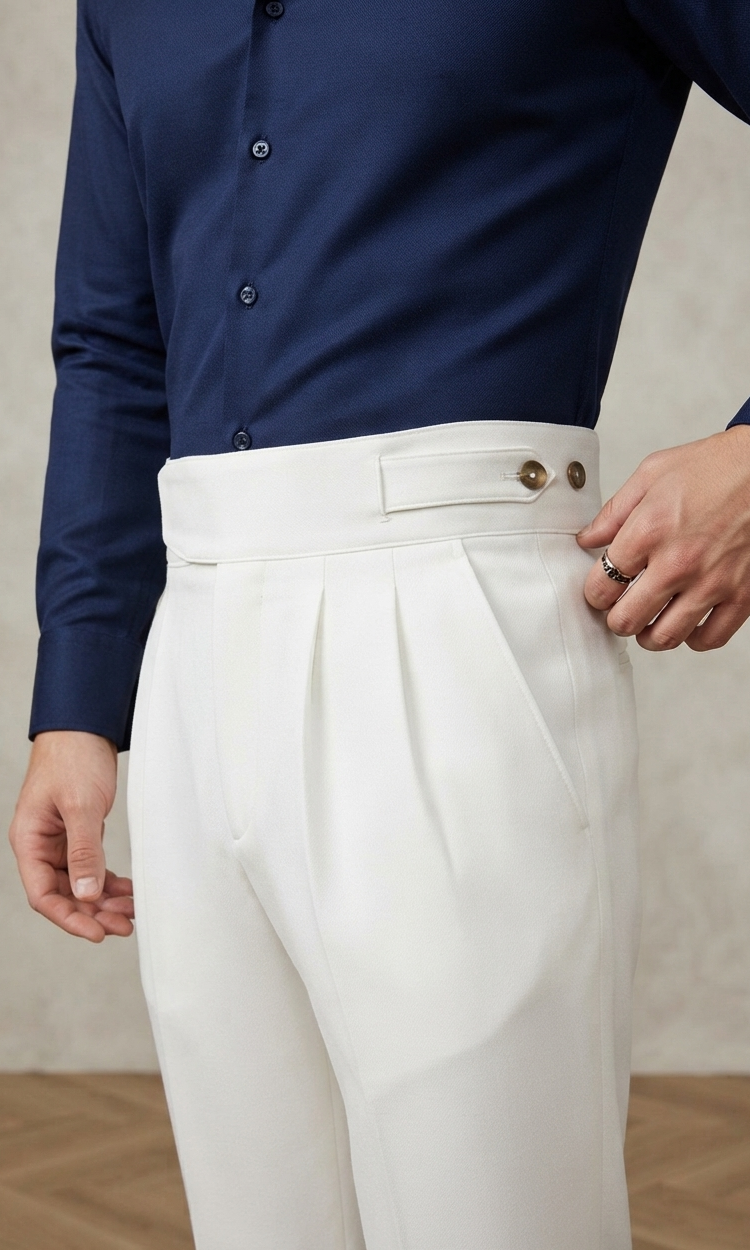 ZAYNOR WHITE GURKHA PANT