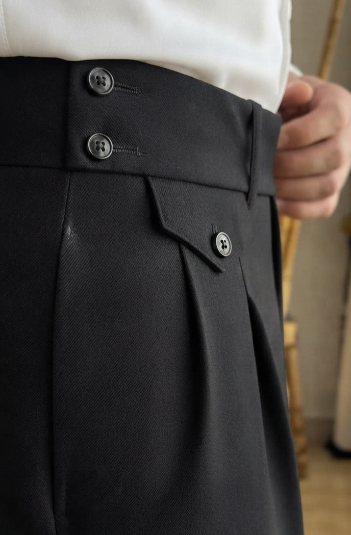 ZAYNOR SIGNATURE STYLE BLACK GURKHA PANT