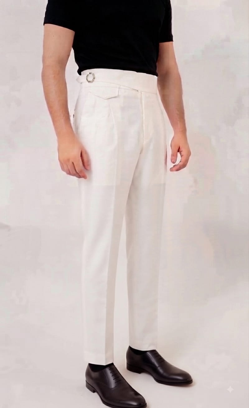 ZAYNOR WHITE GURKHA PANT