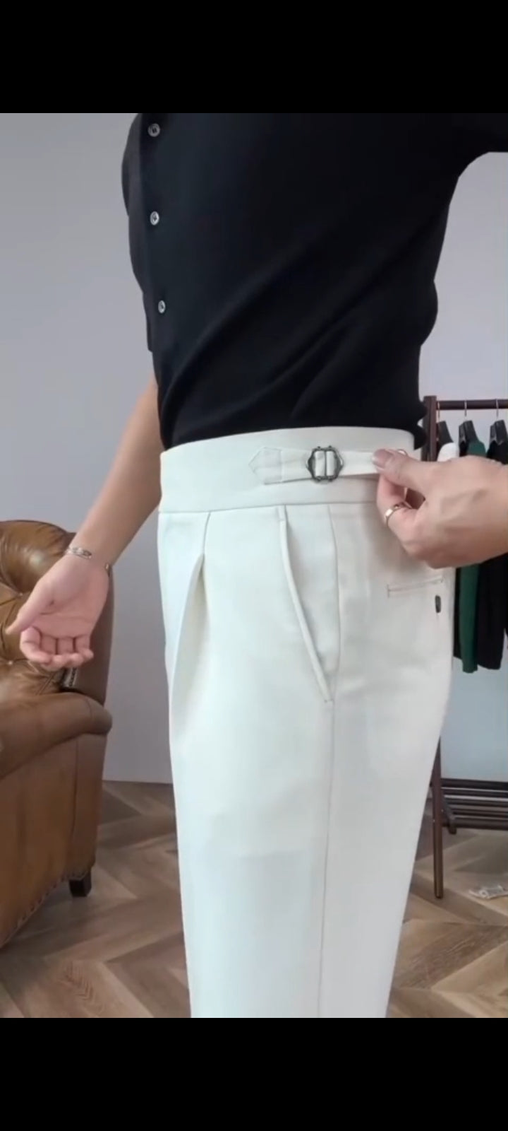 ZAYNOR OFFWHITE ITALIAN GURKHA PANT