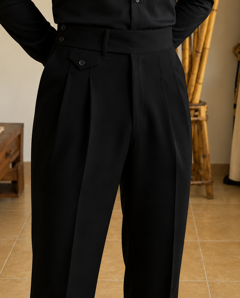 ZAYNOR SIGNATURE STYLE BLACK GURKHA PANT